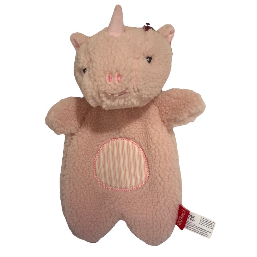 NWT Playtex Baby Unicorn Lovey Crinkle Rattle Newborn Girl Security Blanket Toy